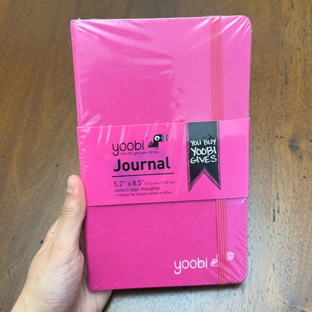 YOOBI JOURNAL - PINK new Hot Pink Book Journal Diary You buy yoobi gives